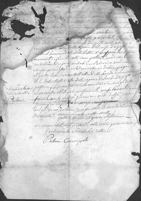 Enveloppes des correspondances de Joseph-Antoine Canasi