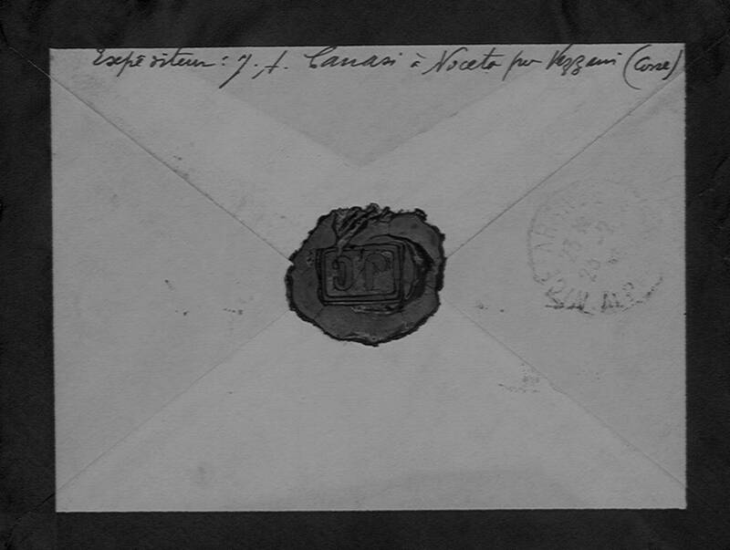 Enveloppes des correspondances de Joseph-Antoine Canasi