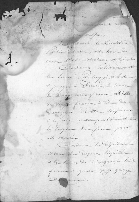 Enveloppes des correspondances de Joseph-Antoine Canasi