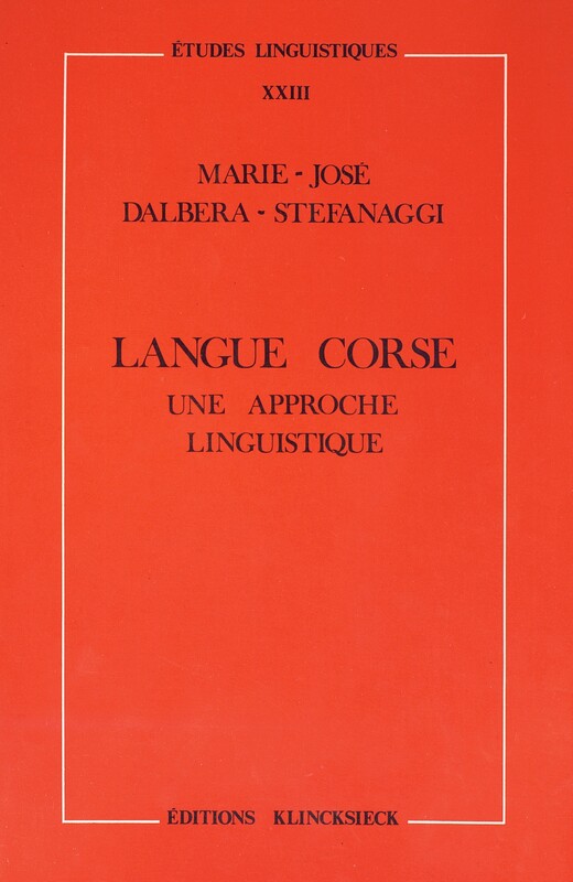 >Langue Corse une approche linguistique