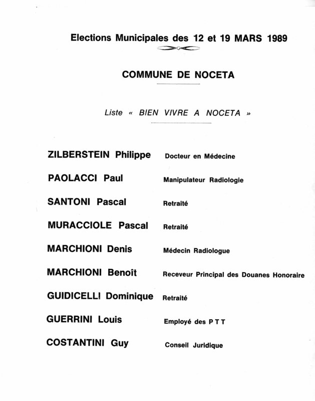 Listes électorales de1937 à Noceta/Vezzani (Joseph-Antoine Canasi)