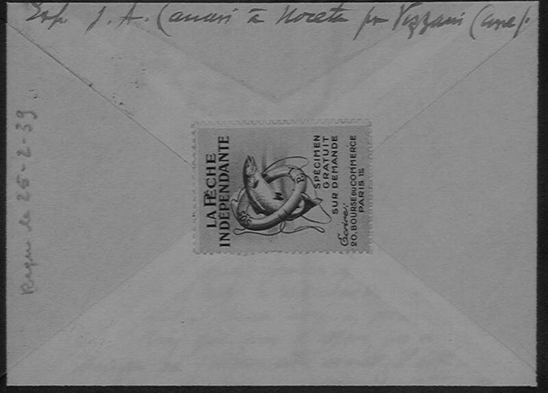 Enveloppes des correspondances de Joseph-Antoine Canasi