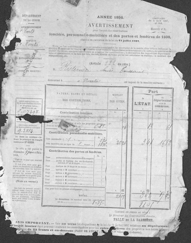 Documents de compte (Joseph-Antoine Canasi)