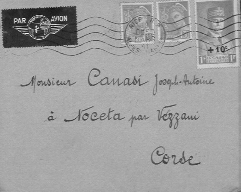 Enveloppes des correspondances de Joseph-Antoine Canasi