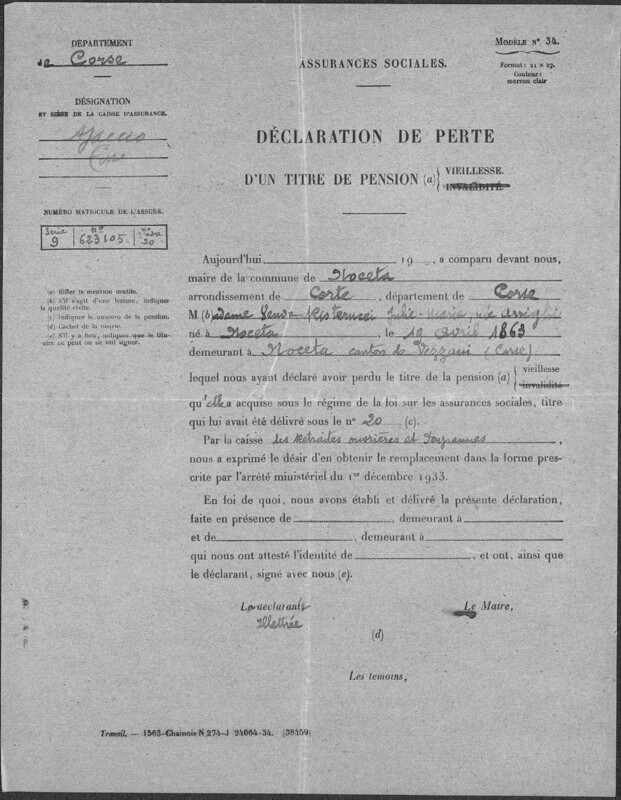Documents personnels : cartes d'électeur, bons divers (Joseph-Antoine Canasi)/