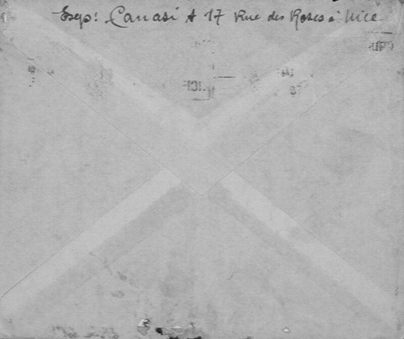 Enveloppes des correspondances de Joseph-Antoine Canasi