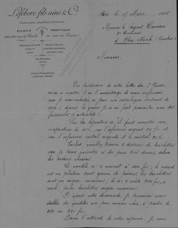 >Documents de la vie courante (Joseph-Antoine Canasi)