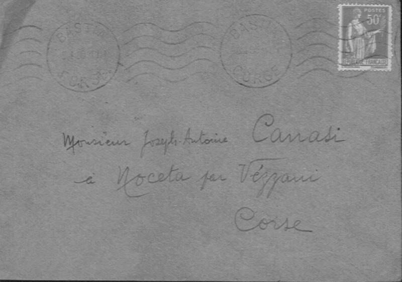 >Enveloppes des correspondances de Joseph-Antoine Canasi