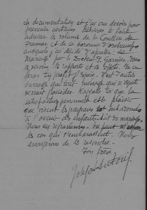 Correspondances familiales : Joseph-Antoine Canasi à son père Léonard