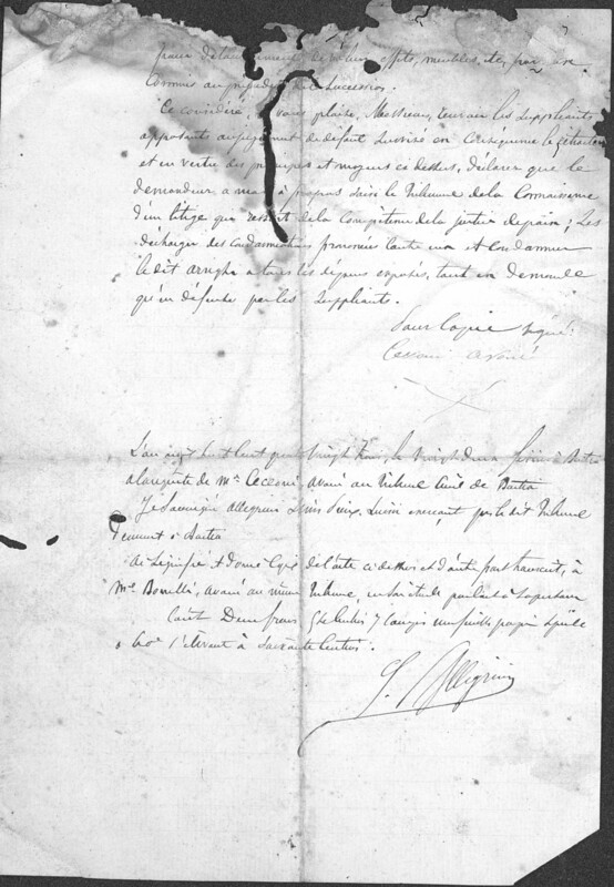 Enveloppes des correspondances de Joseph-Antoine Canasi