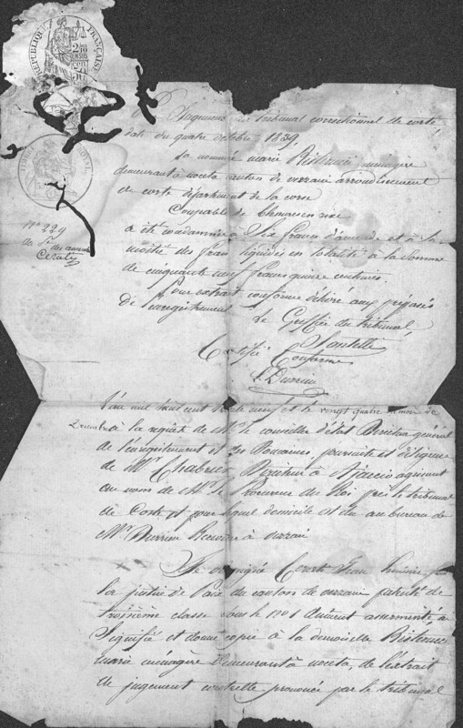 Enveloppes des correspondances de Joseph-Antoine Canasi