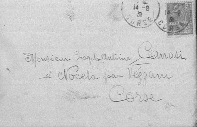 Enveloppes des correspondances de Joseph-Antoine Canasi