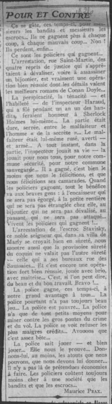 Extraits d'articles de journaux (Joseph-Antoine Canasi)