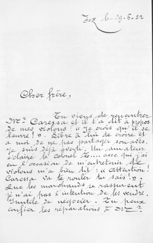 Documents familiaux anciens (Joseph-Antoine Canasi)
