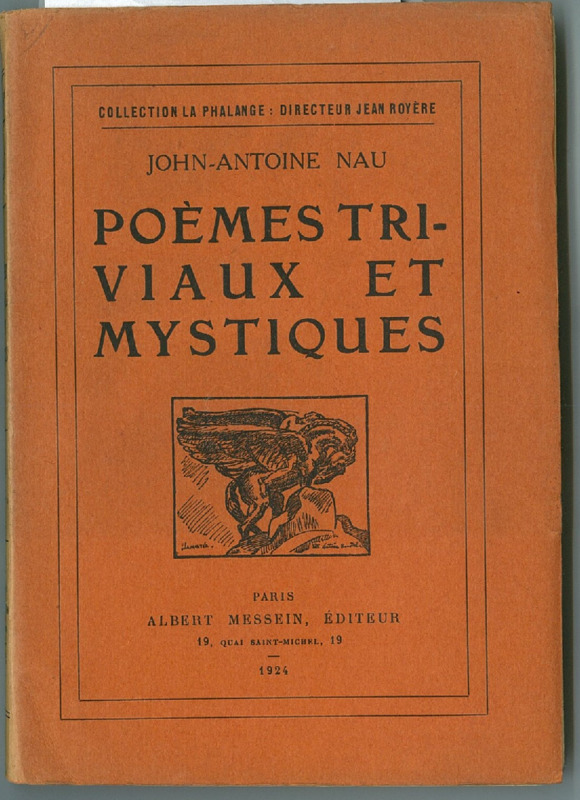 >Poèmes triviaux et mystiques, Albert Messein, 1924