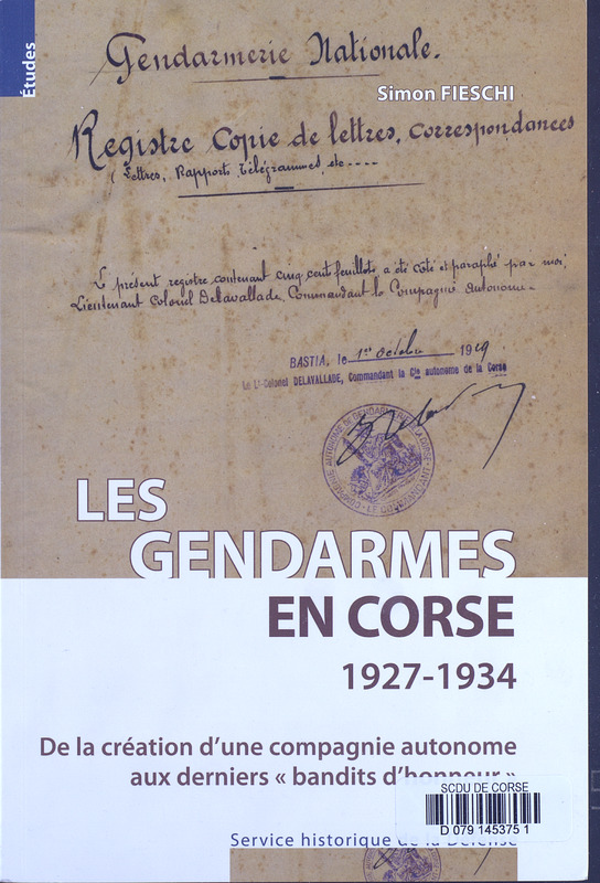 Les gendarmes en Corse, 1927-1934