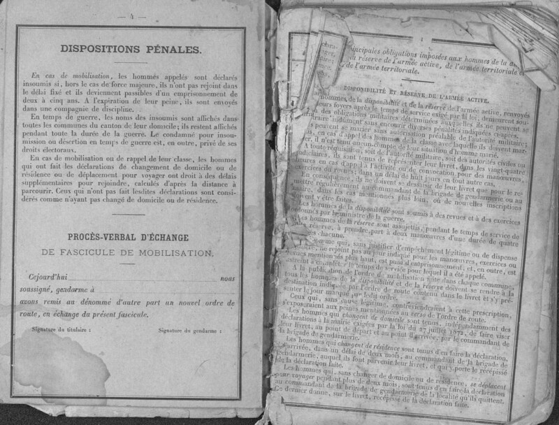 Documents d'invalidité et dossier de réforme (Joseph-Antoine Canasi)