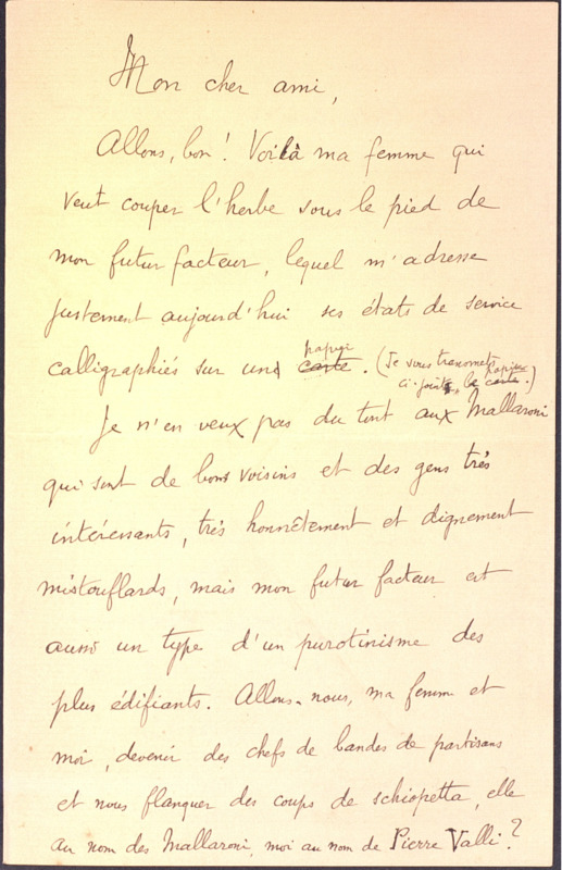 >Correspondance de John-Antoine Nau à Toussaint Luca (24 janvier 1913)