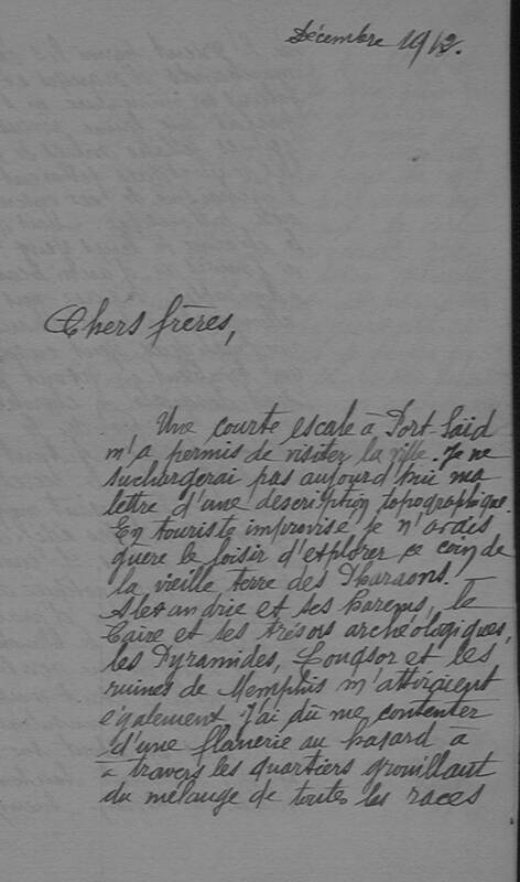 >Correspondances familiales : Lettres de Joseph-Antoine Canasi à ses frères