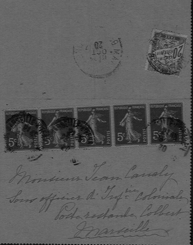 Enveloppes des correspondances de Joseph-Antoine Canasi