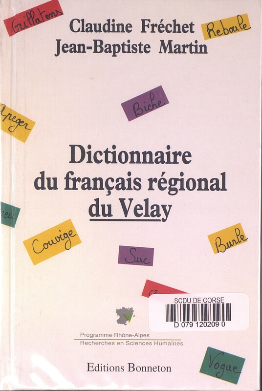 >Dictionnaire du français régional du Velay