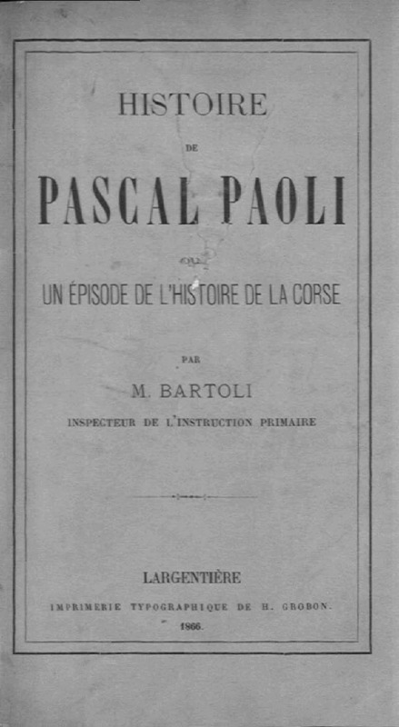 >Histoire de Pascal Paoli