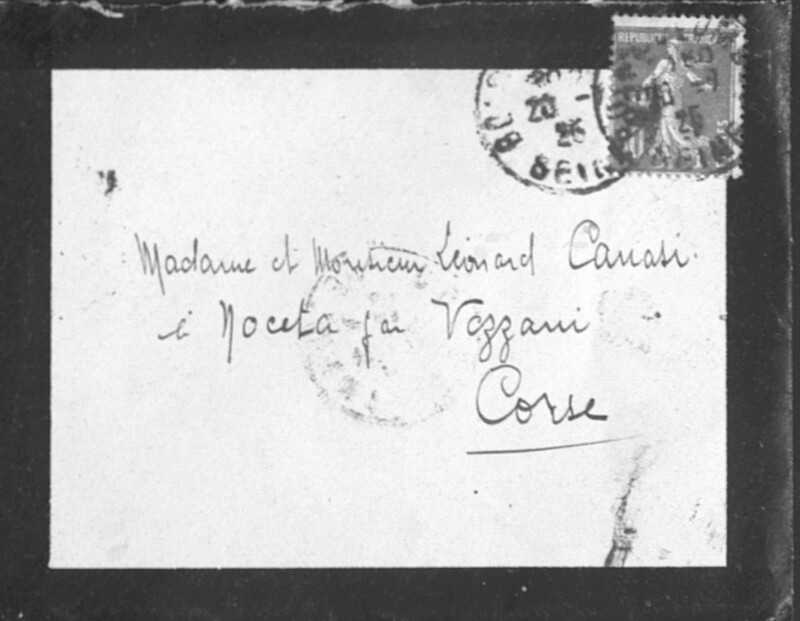 Enveloppes des correspondances de Joseph-Antoine Canasi