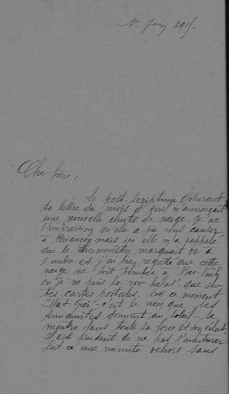 Correspondances familiales : Lettres de Joseph-Antoine Canasi à ses frères