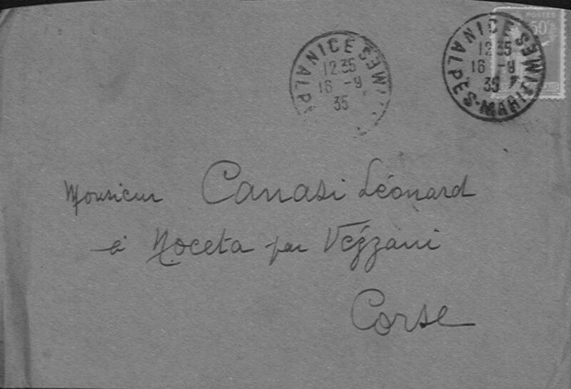 >Enveloppes des correspondances de Joseph-Antoine Canasi