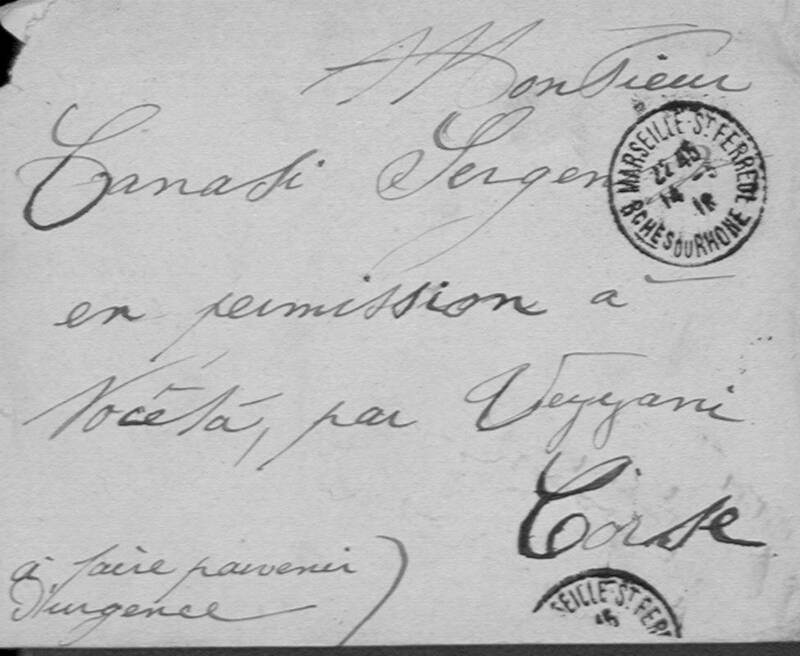 >Enveloppes des correspondances de Joseph-Antoine Canasi