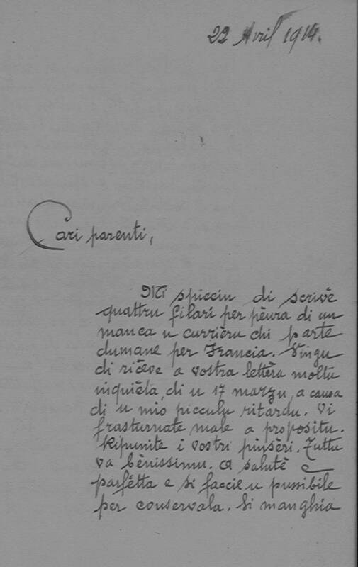 >Correspondances familiales : Joseph-Antoine Canasi à ses parents