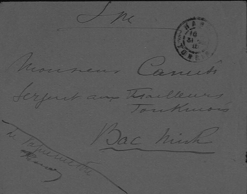 Enveloppes des correspondances de Joseph-Antoine Canasi