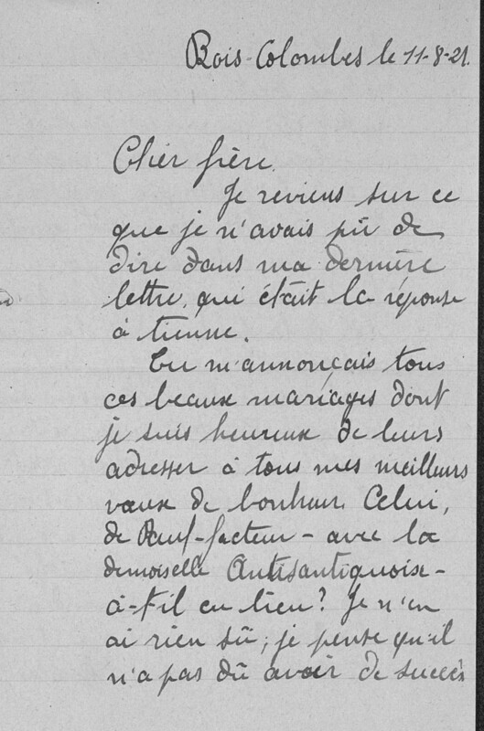 >Correspondances familiales : Joseph-Antoine Canasi à ses frères