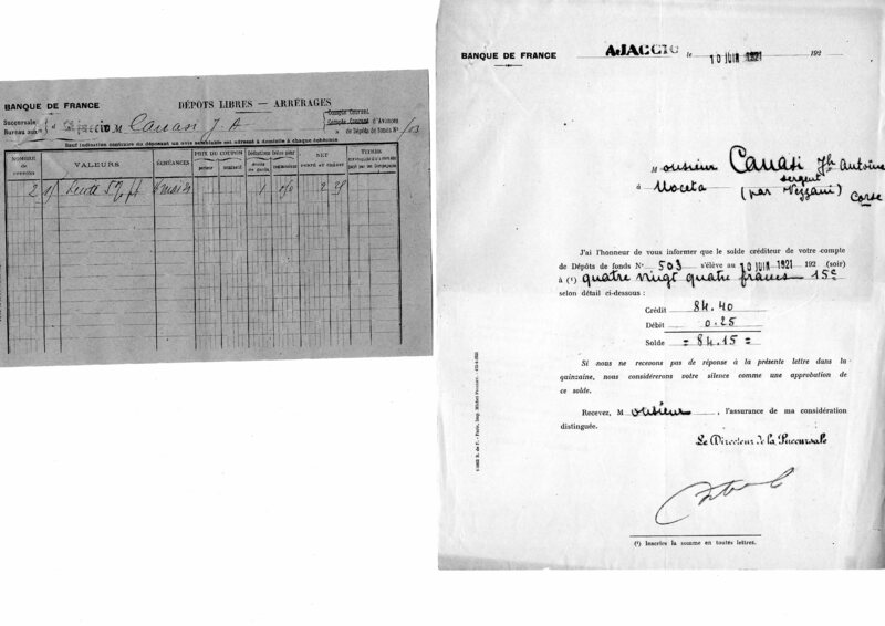 Documents personnels : divers (Joseph-Antoine Canasi)