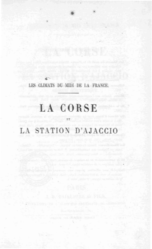 La Corse et la station d'Ajaccio