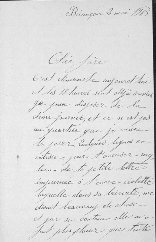 >Correspondances familiales : Joseph-Antoine Canasi à ses frères